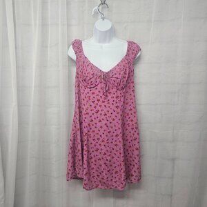Pink Purple Babydoll Y2K Mini Dress Milkmaid Fairy M